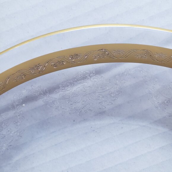 NEW! Arte Italica Vittorio Gold Glass Salad Plates Set of 4 VIT3098G - Picture 4 of 7